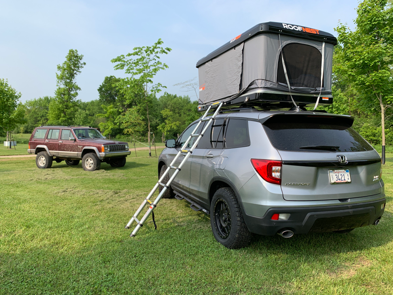 Day breaks over both of our six-cylinder crossovers that provide power to all four wheels.